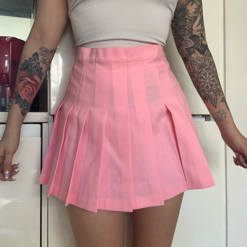 American Apparel pink tennis skirt